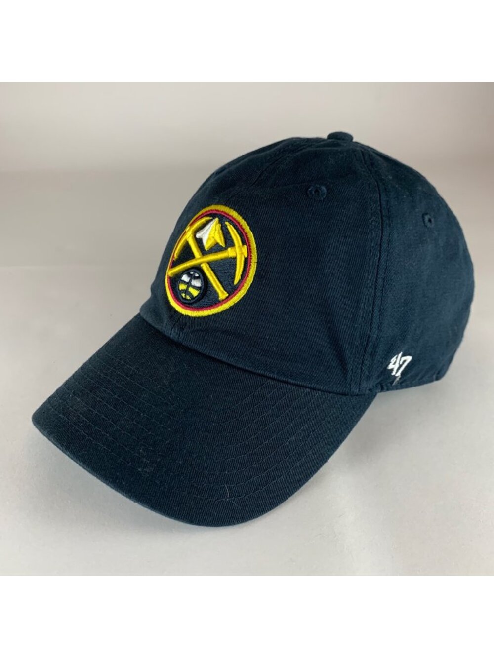 Denver Nuggets NBA Navy Blue 47 Brand Clean Up Relaxed Fit Strapback Hat